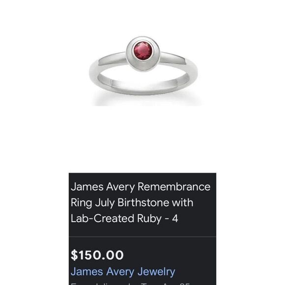 James Avery 925 Remembrance Birthstone Ring - Picture 9 of 9